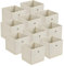 [en.casa] Faltbox 10er-Set Aufbewahrungsbox 30x30x28 cm Klappbox Organizer Vliesstoff Beige
