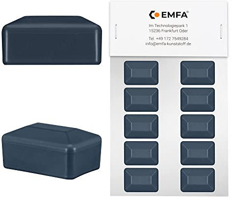 EMFA Zaunpfahlkappe rechteckig 40x80 mm Anthrazit 10 Stück Pfostenkappen Kunststoff Pfostenkappen Abdeckkappen Zaunkappen®