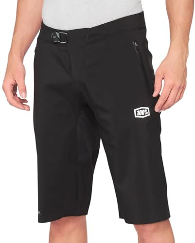 100% MTB WEAR Unisex HYDROMATIC Shorts Kurze Hose, Schwarz, 30 DE