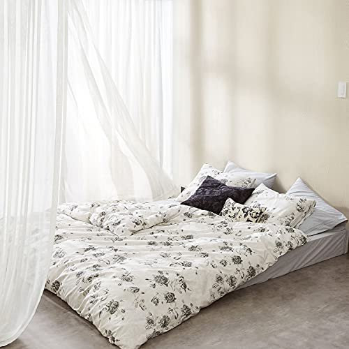 Calvin Klein Bettwäscheset mit geätzten Rosen, für King-Size-Betten, Hellgrau