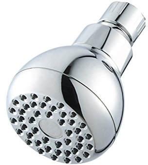 YUANQIAN 3 Inch Pressure Fixed Shower Head Saving Water Copper Showerhead with Adjustable Swivel Ball and Filter Chrome Finish Wall Mount for Bathroom Hotel (3 Inch Showerhead)