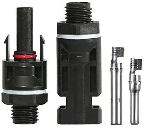 1 Paar Solarstecker 2,5/4/6/10mm² Photovoltaik PV männlich/weiblich Solarpanel-Adapter mit Stiften