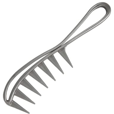 Breite Zahnkämme, Lockenkamm Strähnenkamm, Afro Kamm, Große Kamm, Hai Zahnkamm, für Verschiedenen Arten Von Haaren Haarkamm(Silbrig) silber