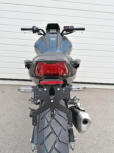 Kennzeichenhalter für Honda NC 750 X 2021-2025 Kennzeichenträger GroFaTec REVO Short Nummernschild NC750X DCT Träger Halter kurzes Heck Heckumbau Porta Targa nc750
