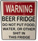 LQQDREX Beer Fridge Magnet - Magnetic Warning Beer Fridge Sticker,Do Not Put Food, Water, Or Other Shit in This Fridge, Man Cave Signs and Decor for Fridges