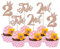 SYKYCTCY 24 Pack Happy 2nd Birthday Cupcake Toppers Glitter Second Birthday Cupcake Picks Crown Two Birthday Cake Decorations for Baby Shower Anniversary Party Supplies Rose Gold