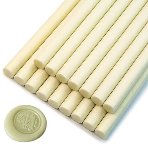 Wachs-Siegel-Sticks, Ioggtser 16 Stück Klebepistole Wachs-Siegel-Sticks für Wachs-Siegel-Stempel, Siegel-Wachs-Sticks für die Herstellung exquisiter Wachs-Siegel(Pearl Gold)