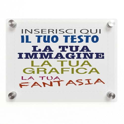 Gruppo Veneziano - targa in plexiglass personalizzata - targa fuoriporta in plexiglass 3mm personalizzata - in dotazione distanziali per il montaggio - 100% made in italy