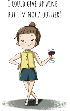 Notebook - I could give up wine , but i'm not a quitter