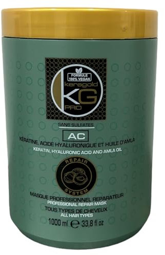 Keragold - Soin Masque Professionnel Sans Sulfates - AC Kératine/Huile d'Amla 1000 ml
