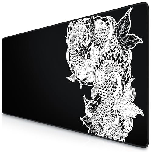TITANWOLF Tapis de Souris Gaming XXL 900x400mm, Mouse Pad Mat, sous-Main Bureau Gamer Extra Large en Tissu, Base antidérapante, Haute précision et Vitesse, pour Souris claviers Roccat Razer Logitech
