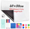 CHMMY Tableau Blanc Magnetique, 40×80cm Adhesif Tableau Blanc Effacable Autocollant, Film Tableau Blanc, Inclut 3 Feutre Tableau Blanc Effacable, 6 Aimants, Porte Crayon Magnétique, Tissu et Puzzles