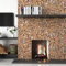 Yullpaper Wood Effect Vinyl Self Adhesive Wallpaper for Living Room Orange Wallpaper Wood Vinyl Wrap for Furniture Counter Peel and Stick Kitchen Bedroom Wallpaper Vintage Wall Paper Roll 40 X 300cm