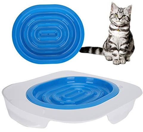 JOROBURO Haustier-Katzen-Toilettentrainer-Set, Katzentoiletten-Pad, Urinal-Toiletten-Trainer, Kunststoff, Sicher, Ungiftig, Schritt-für-Schritt-Toiletten-Trainingssystem für Haustiere,