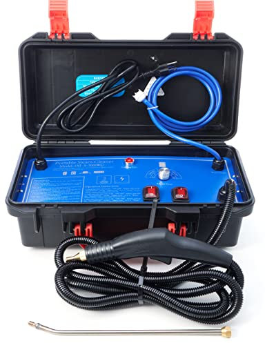 Limpiador de vapor portátil de alta presión de 3000 W, limpiador de vapor multiusos de mano, coche, para el hogar, cocinas, aire acondicionado, humo de aceite, calentamiento rápido de 30 segundos