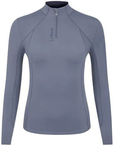 LeMieux Base Layer - Pull On - Smooth Sweat Wicking Fabric - Jay Blue - UK 12