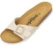 Palado Pantoletten Damen Malta Matt – gefertigt in Spanien – Veloursleder-Decksohle – matte Oberfläche – Weichfußbett für besten Komfort Hellbeige UK7 - EU40