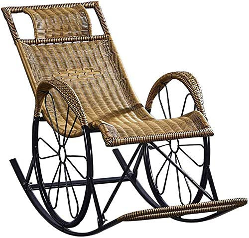 Leichter Relax-Schaukel-Sonnenliegestuhl, Liegestuhl, Liegestuhl für Garten, Terrasse, Rasen, Deck, Strand, Relax-Schaukelstuhl mit Fußstütze und Kopfstützenstütze