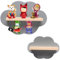 Tonies Shelf, Floating Tonie Shelf for 16 Figures, Wall-mounted Magnetic Tonies Storage Shelf, Cloud Shaped Tonie Shelves, Set of 2 Tonie Box Shelf for Children’s Room, Wooden Cloud Shelf, Gray
