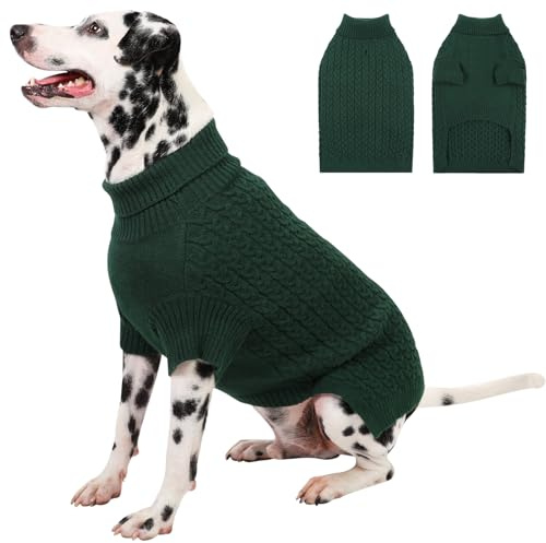 CITÉTOILE Hundepullover Rollkragen Strickpullover für Große Hunde XXL | Warmer Hunde Pullover, Hundepulli für Kleine Mittle Große Hunde, Geeignet für Herbst-Winter-Spaziergänge, Reisen