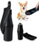 BYZESTY - Gourde pour chien - 750 ml - Pliable à 180° - Bouteille d'eau portable pour animaux de compagnie - Acier inoxydable - Pour chien - Pour l'entraînement (Gris Noir, 1)