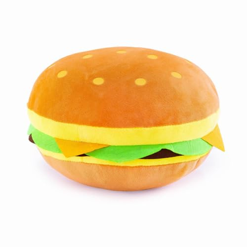 NatureMan Lustige Lebensmittel gefüllt Cheeseburg Plüschkissen,40cm Burger Plüsch Kissen, Hamburger Frites gefüllt Kissen Groß für Kinder Geschenke und Heimdekor (Hamburger)