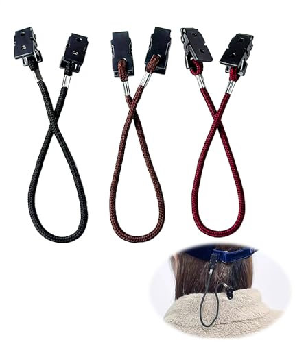 3Pcs Hat Retainer Clips Windproof Fishing Caps Straps Retainer Keeper for Outdoor Camping Travel Golfing Boating Sailing Hiking Climbing Running Glasses Chain Neck Strap Anti-Lost Tool Easy to Remove