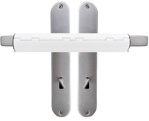 Patio Door Security Lock, French Door Lock, High-Security 2 Handle Lock System for Conservatory & Sliding Glass Doors – White