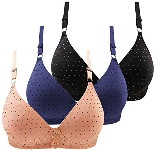 CSWH 3er Pack BHS Damen Ohne Bügel Push Up BH Set Frauen Sexy Bustier Crop Top Sport-BHS Trainings-BH mit verstellbarem für Alltag Yoga Fitness Sport Outdoor
