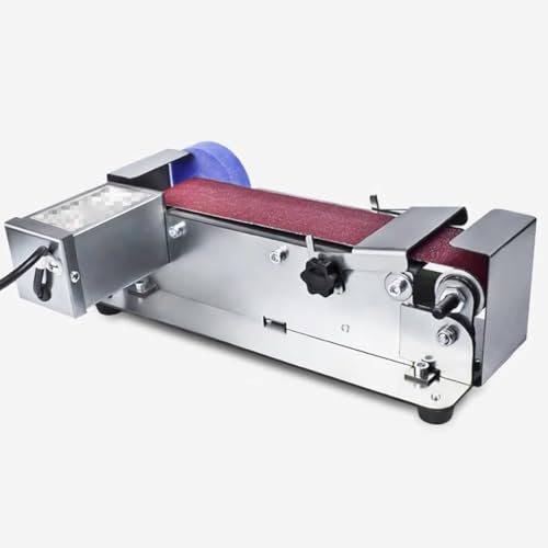 TT-YEC Water-Cooled Wet Electric Knife Sharpener, Commercial Abrasive Belt Sharpener, Compact Knife And Blade Sharpener with Abrasive Belt And Non-Slip Base for All Types of Knives