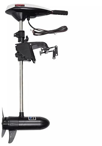 MDAfwecsa Moteur Électrique Hors-Bord 40lbs 12V pour Bateau et Kayak, Vitesse Réglable, 5 Vitesses Avant et 3 Arrière, Propulsion Puissante, Conception Légère, Affichage Batterie en Temps Réel