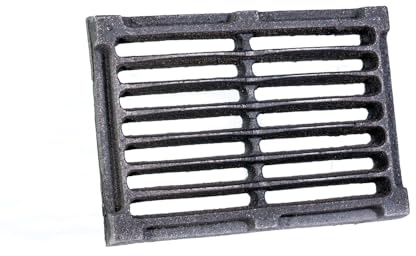 Gussrost – Rechteckiger Gussrost 21 x 15 x 2,5 cm (8.3'' x 5.9'' x 1'' / 2,2kg) – Ofenrost, Ascherost, Gußrost in verschiedenen Größen, Kaminrost für Kaminofen, Tafelrost, Kamin