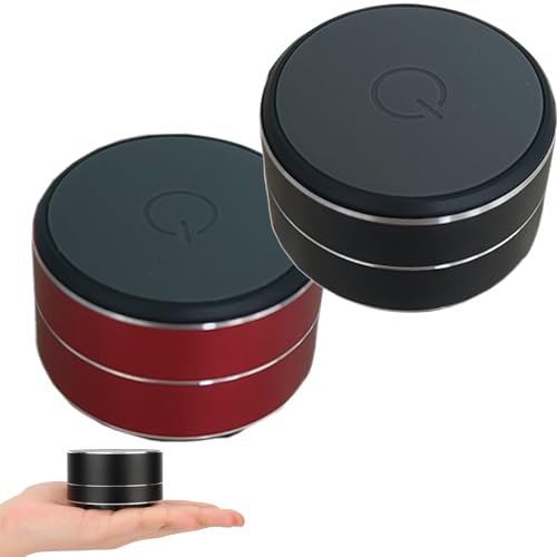 Buzzgo Speaker, Mini Subwoofer, Bone Conduction Resonance Subwoofer, Tereo Bass Portable Small Wireless, with Suction Cup (black+red)