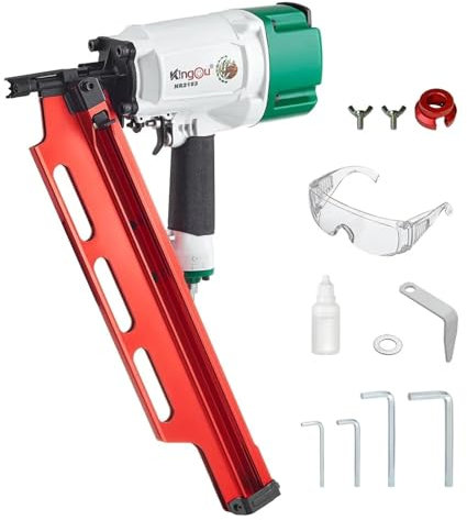 KONGMM Nagelpistole, NR2183 21-Grad-Aluminium-Magazin-Rahmennagler, pneumatische Rahmen-Nagelpistole, 2 Zoll bis 3-1/4 Zoll