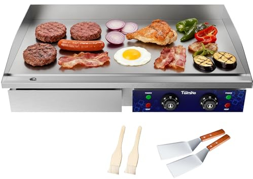 TAIMIKO Elektrische Grillplatte 4400W Outdoor Elektrisch Grill 73cm Kommerzielle Edelstahl Professionelle Elektrische Grillform für Grill Restaurant Snack Bar
