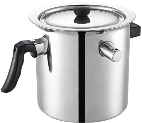 Milk Pot 1.5L Double-Walled Stainless Steel Milk Boiler with Handle and Lid Small Pots for Cooking Pot, Boiler, Stainless Steel Saucepan, Small