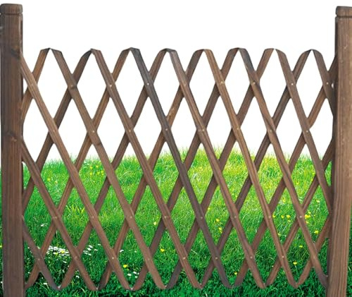 Ausziehbares Gartengeländer, ausziehbar, 120 cm, Trenngitter aus Spalier, Kletterpflanzenzaun für drinnen und draußen, Schutz für Garten, Hof