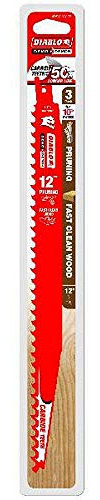 Freud 3PK: 12 TCT Carbide Wood Pruning Reciprocating Saw Blades (3 per pack)