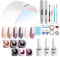 Vishine Gel Nagellack Kit – 6 Farben Gel Nagellack, Base Top Coat, 36W UV LED Nagellampe, mit Maniküre Werkzeugen Zubehör, Nagelkunst-Set für Anfänger 8ml #12
