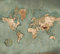 Scenolia Papier Peint Intissé Carte du Monde Planisphère Mural 3 x 2,70m - Décoration Effet Trompe l’Oeil - Revêtement Panoramique Mural Vintage - Pose Facile et Qualité HD