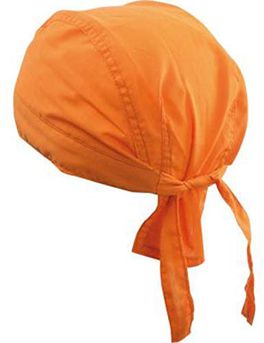 noTrash2003 Design Bandana Cap Mütze Kopftuch für Sport und Freizeit (Orange)