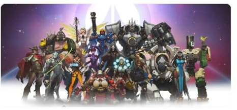 IGIRC Overwatch 700X300Mm Mouse Pad, Extended XXL Grand Tapis De Souris De Jeu Professionnel avec Base De 3Mm D'Épaisseur, pour Ordinateurs Portables