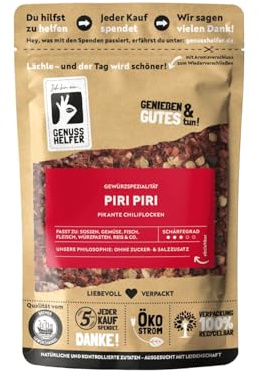 Bremer Gewürzhandel Piri-Piri, geschrotet, Chili Gewürz mit scharfer Note, Chiliflocken, 100g