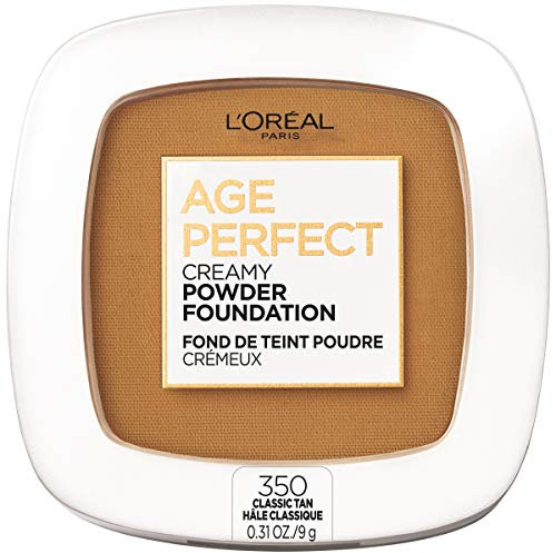 L'Oreal Paris Age Perfect Creamy Powder Foundation Compact, 350 Classic Tan, 8,8 g