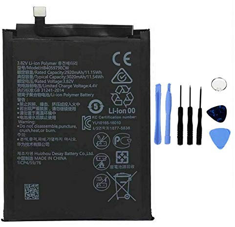 Batería compatible con Huawei HB405979ECW para Nova Smart/Young, Y6 Pro, Y5 de alta capacidad, 3020 mAh, con kit de desmontaje incluido