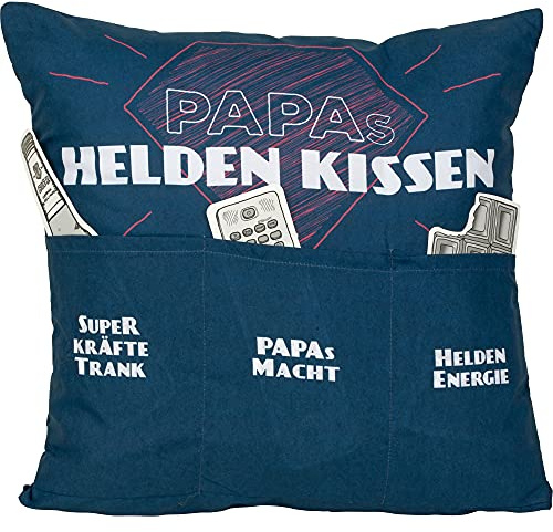 Sofahelden Papas Heldenkissen mit Taschen und Deko