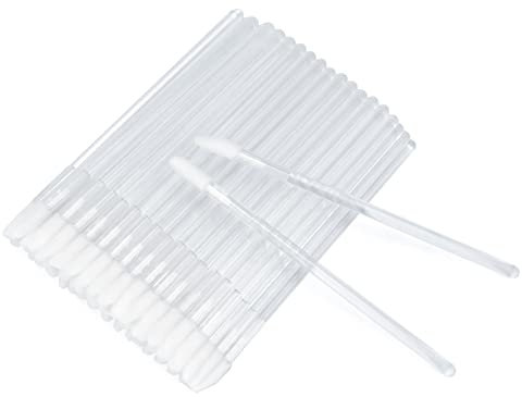 G2PLUS 100 PCS Lip Brushes - Transparent Lip Wands - Lipstick Lip Applicator Wands for Lips, Eyes and Makeup Application