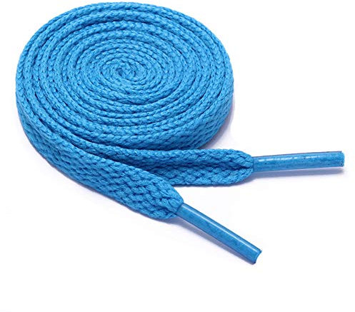 Sechunk Juego de 2 pares de cordones planos de 29 colores, 12 longitudes para zapatos, Hulan, 114cm