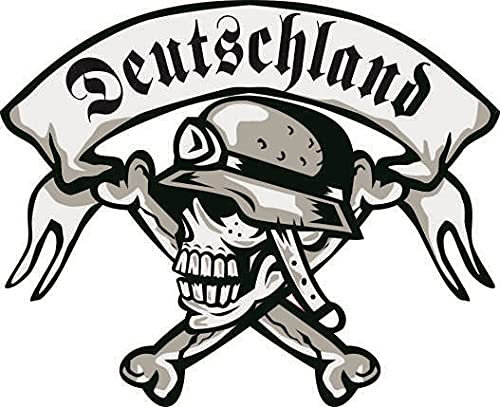 U24 Aufkleber Landser Totenkopf Deutschland Autoaufkleber Sticker Konturschnitt