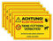 5 Stück Achtung ! Elektrozaun Tiere füttern Weide betreten verboten Schild 20 x 30 cm aus stabiler PVC Hartschaumplatte 3mm mit UV-Schutz von STROBO